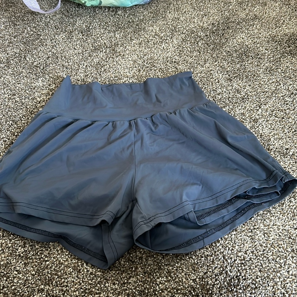 Blue workout shorts